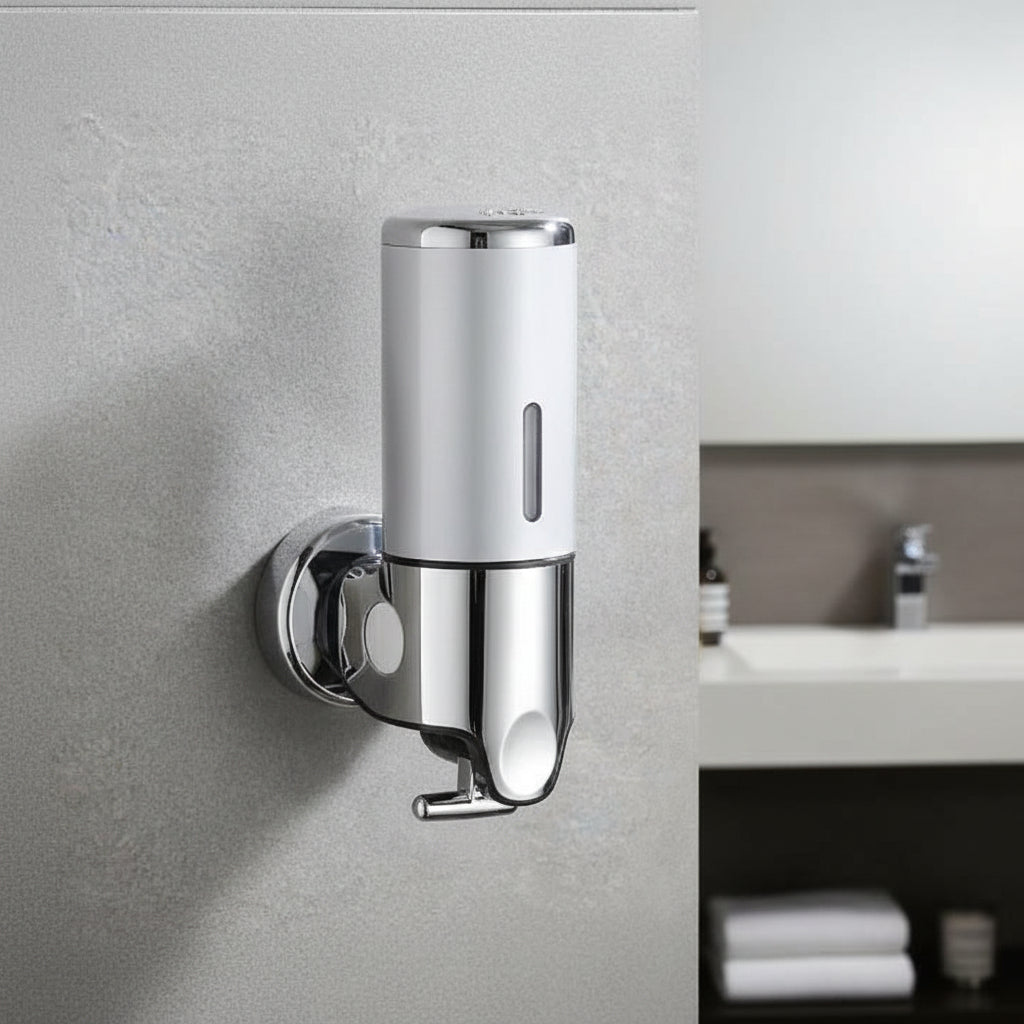 SOAPFORT – Dispenser di sapone di alta qualità da parete con design elegante in acciaio inossidabile