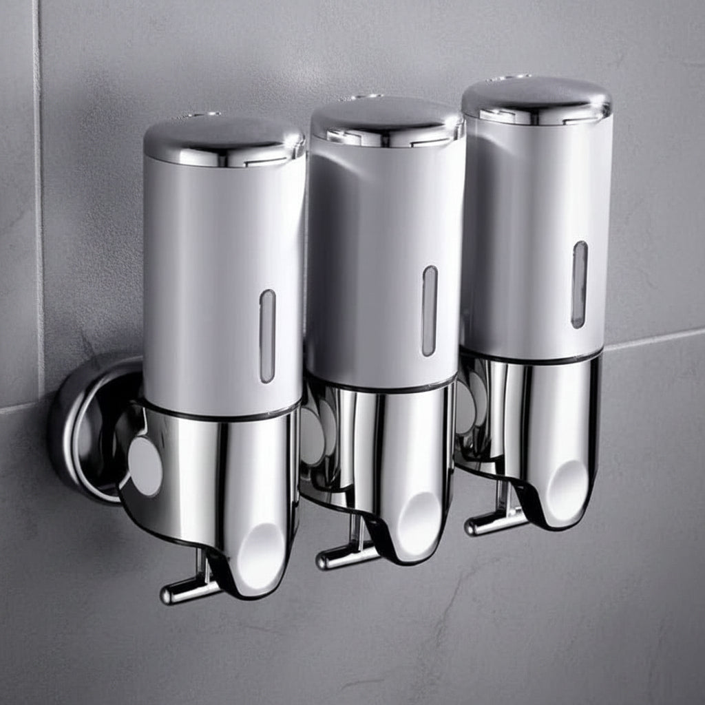 SOAPFORT – Dispenser di sapone di alta qualità da parete con design elegante in acciaio inossidabile