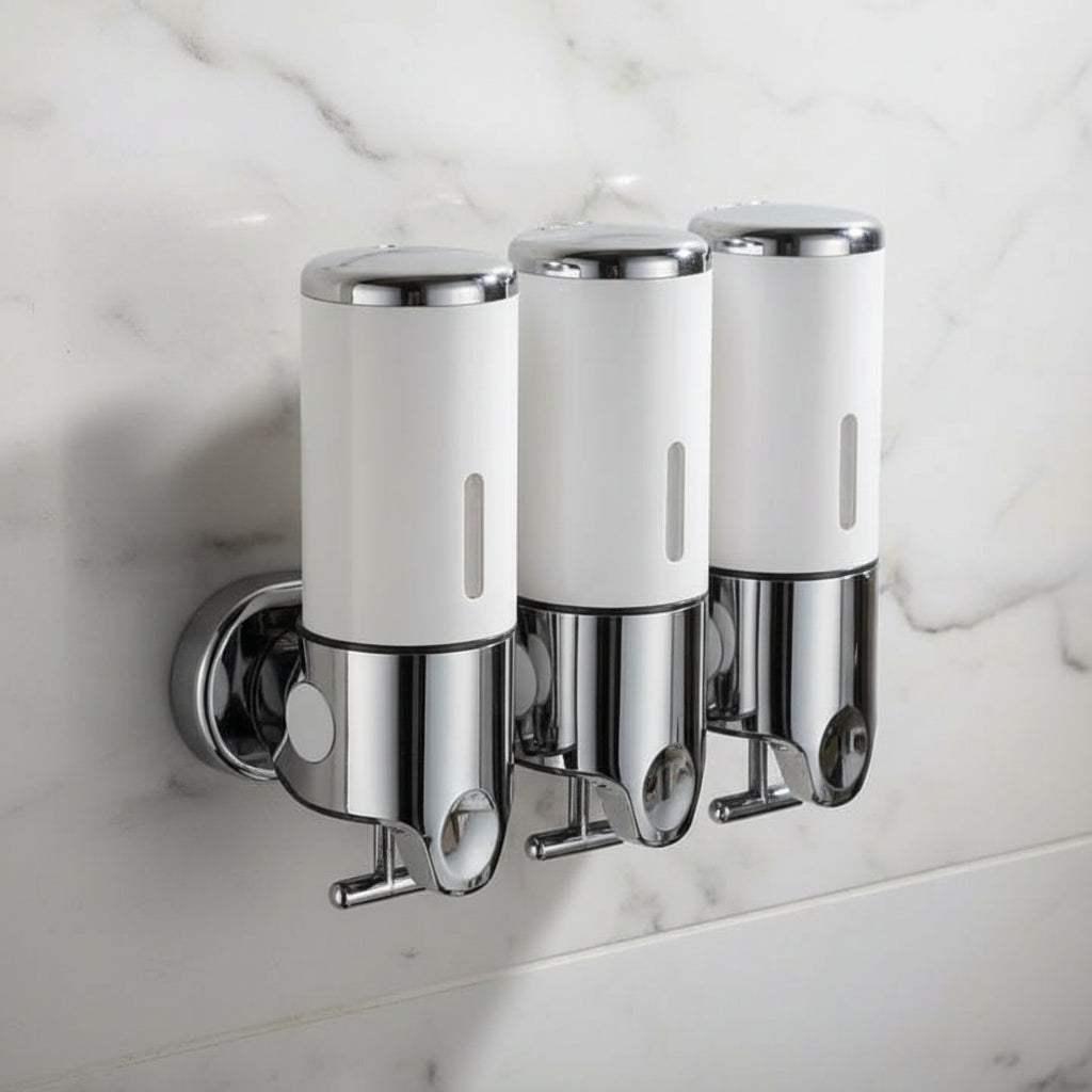SOAPFORT – Dispenser di sapone di alta qualità da parete con design elegante in acciaio inossidabile
