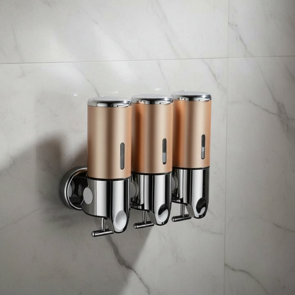 SOAPFORT – Dispenser di sapone di alta qualità da parete con design elegante in acciaio inossidabile