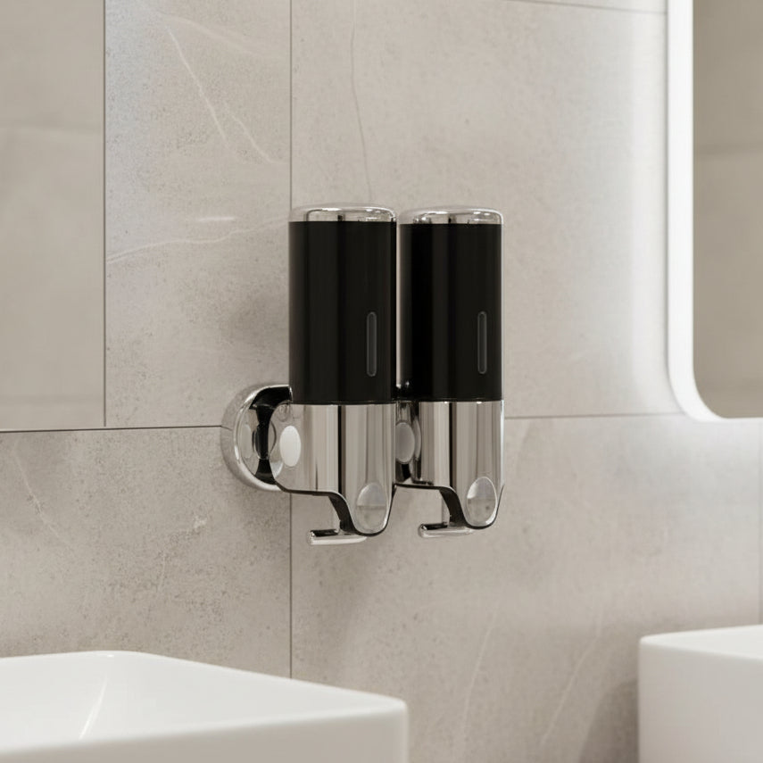 SOAPFORT – Dispenser di sapone di alta qualità da parete con design elegante in acciaio inossidabile
