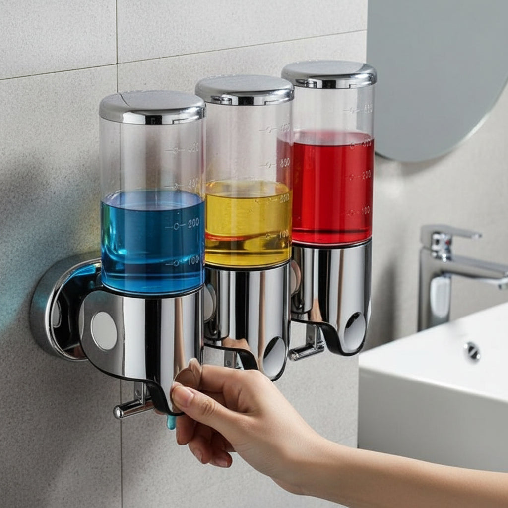 SOAPFORT – Dispenser di sapone di alta qualità da parete con design elegante in acciaio inossidabile