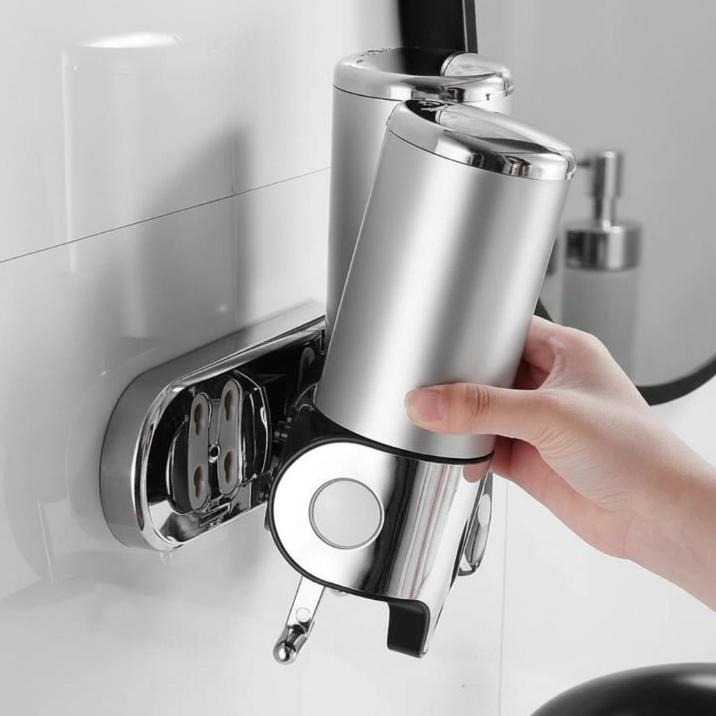 SOAPFORT – Dispenser di sapone di alta qualità da parete con design elegante in acciaio inossidabile