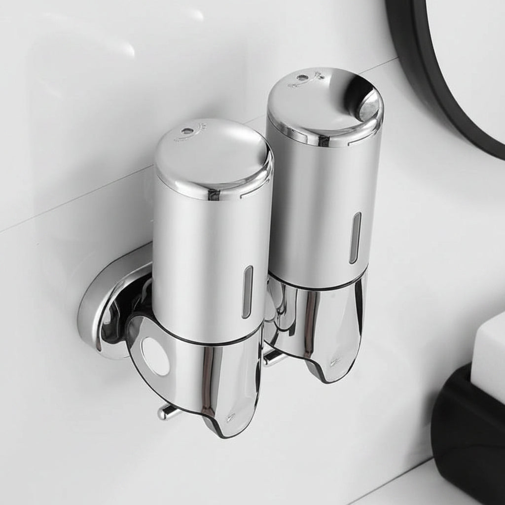 SOAPFORT – Dispenser di sapone di alta qualità da parete con design elegante in acciaio inossidabile