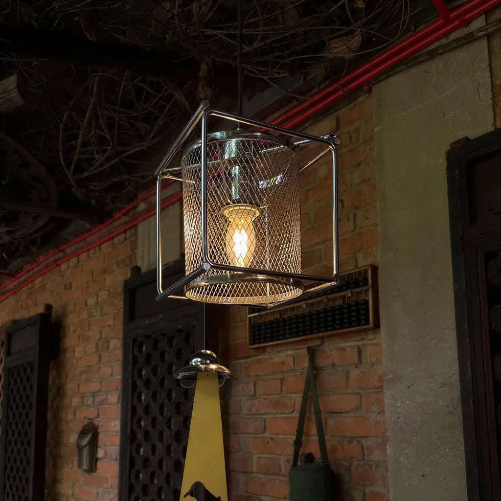 Lampada a sospensione a gabbia per cucina e aree bar