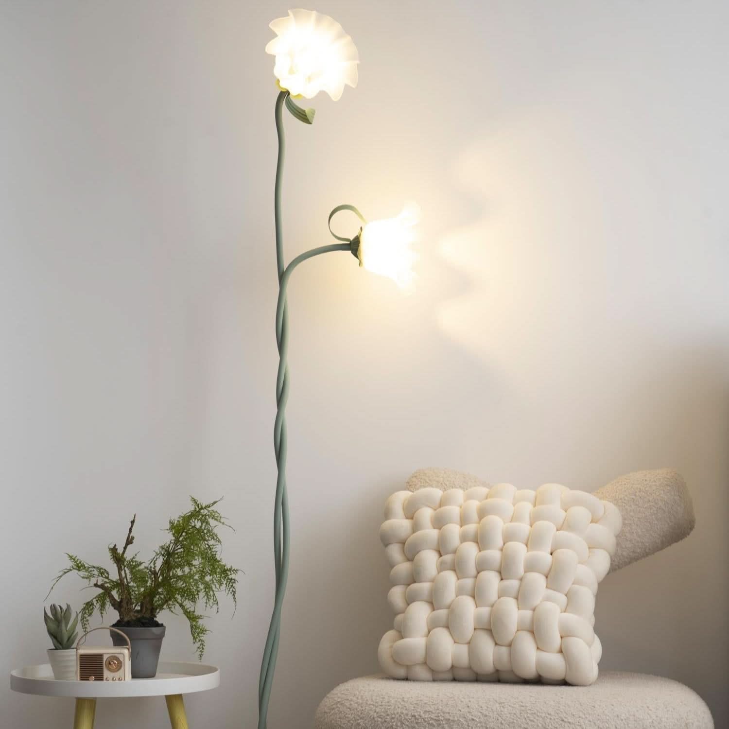 Lampada da Terra Calla con Finitura Verde Opaca