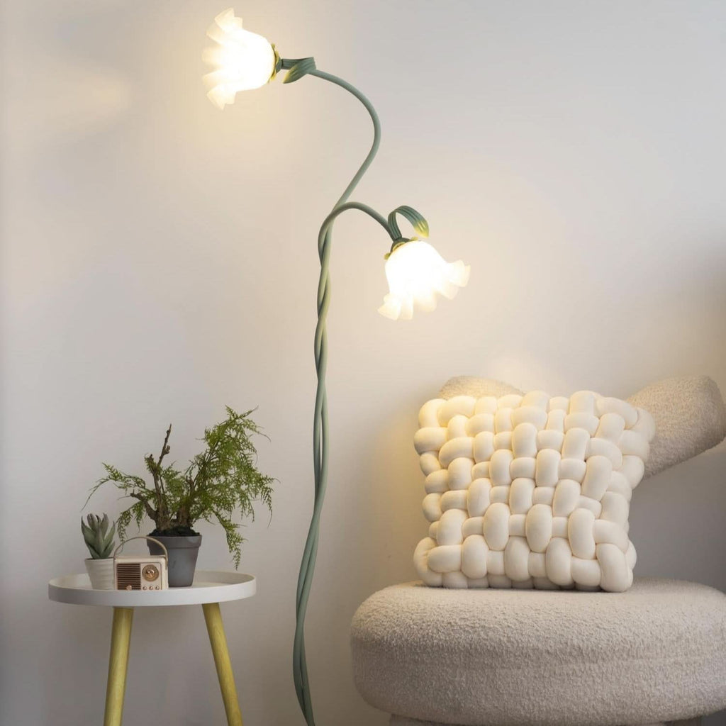Lampada da Terra Calla con Finitura Verde Opaca