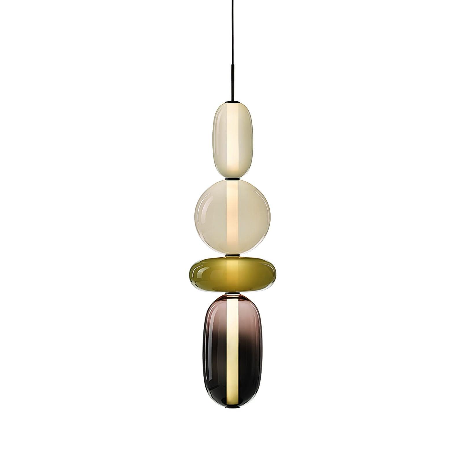 Lampada a Sospensione LED in Vetro Colorato Moderno