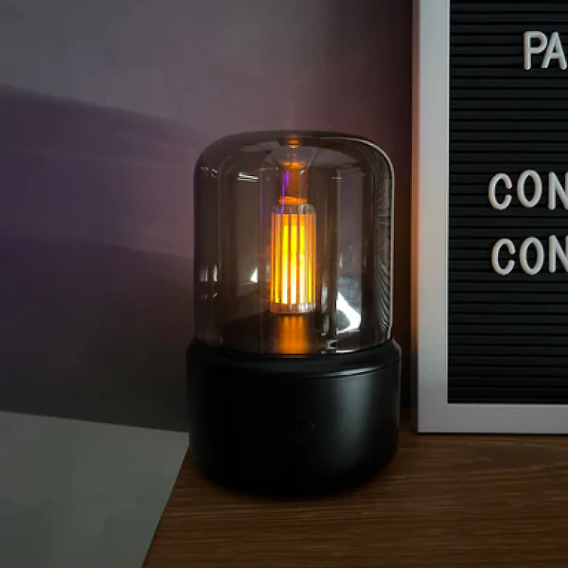 Diffusore LED Moderno con Effetto Fiamma e Oli Essenziali