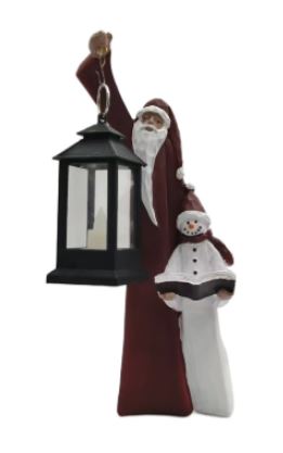 Scultura di Babbo Natale e Pupazzo di Neve