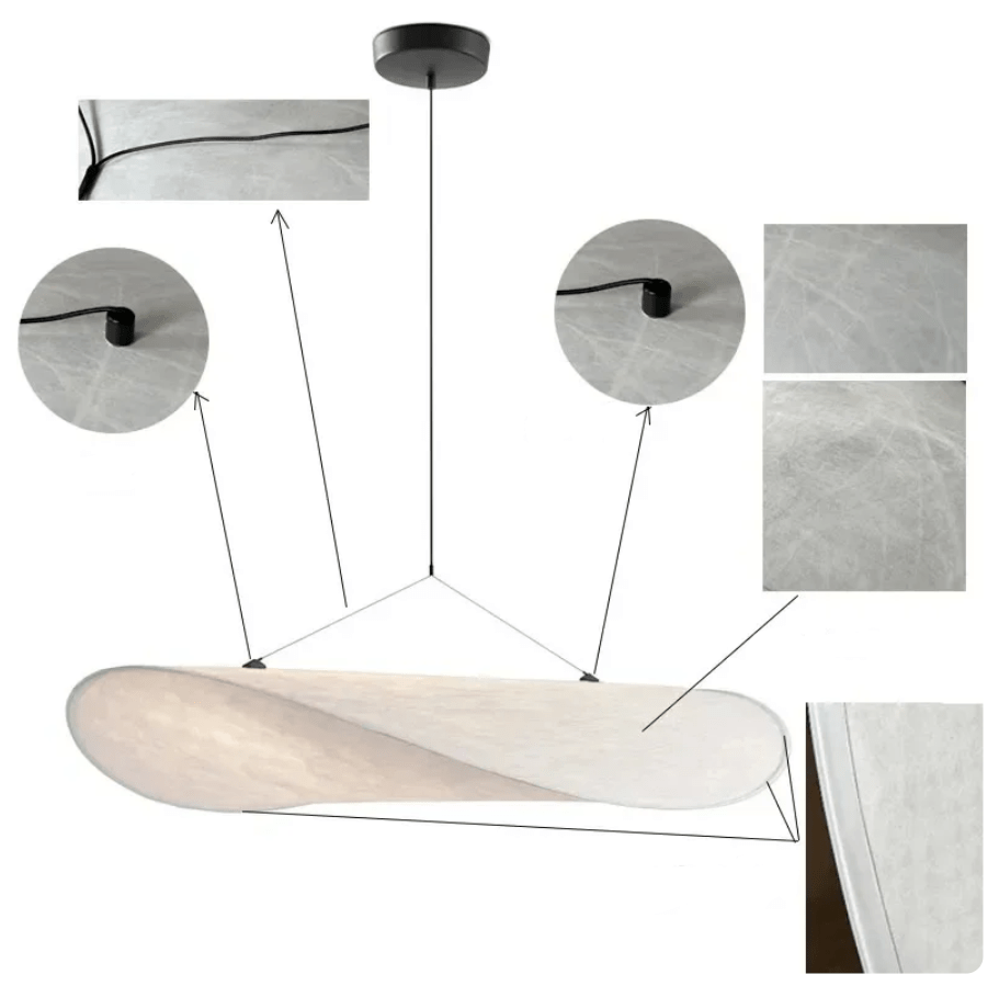 EleganceLoom - Lampada a sospensione in seta - Design moderno - Elegante e sofisticato