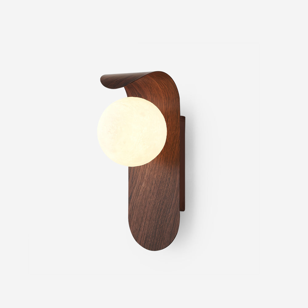 Lumirae | Applique moderna effetto legno con globi satinati per illuminazione di bagni e camere da letto