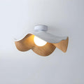 Lampada da Soffitto con Design Curvo in Legno Stile Mid Century
