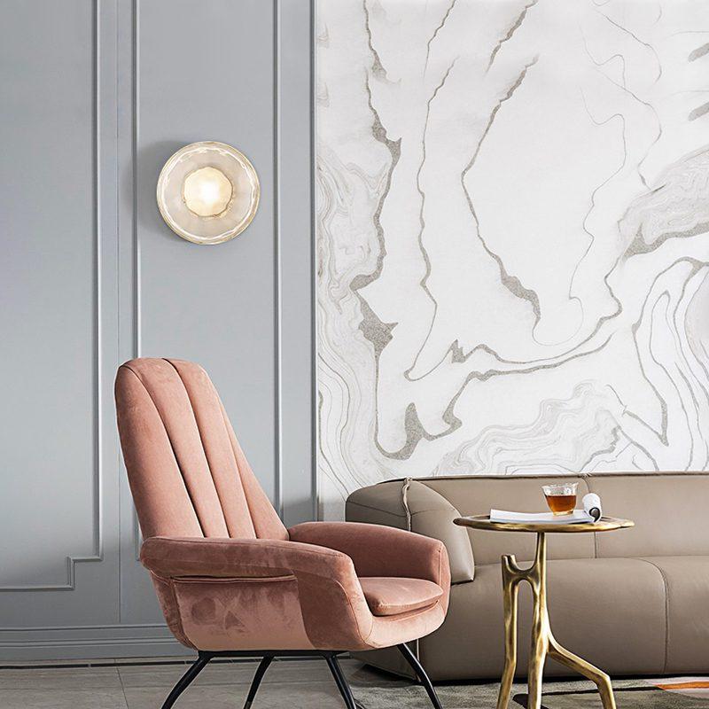 Noreva | Applique in Vetro Scultoreo con LED Integrato per Illuminazione Interni Moderni