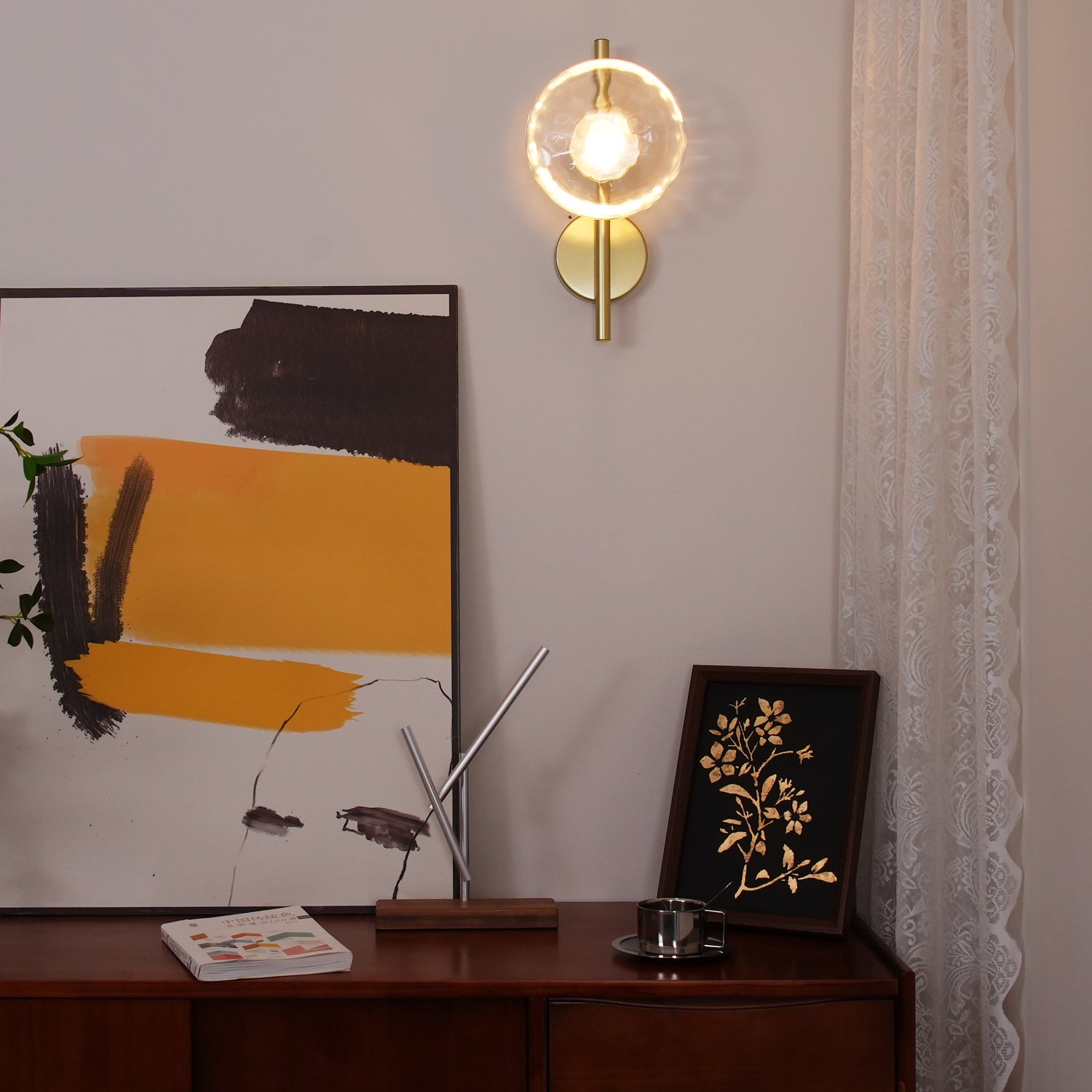 Noreva | Applique in Vetro Scultoreo con LED Integrato per Illuminazione Interni Moderni