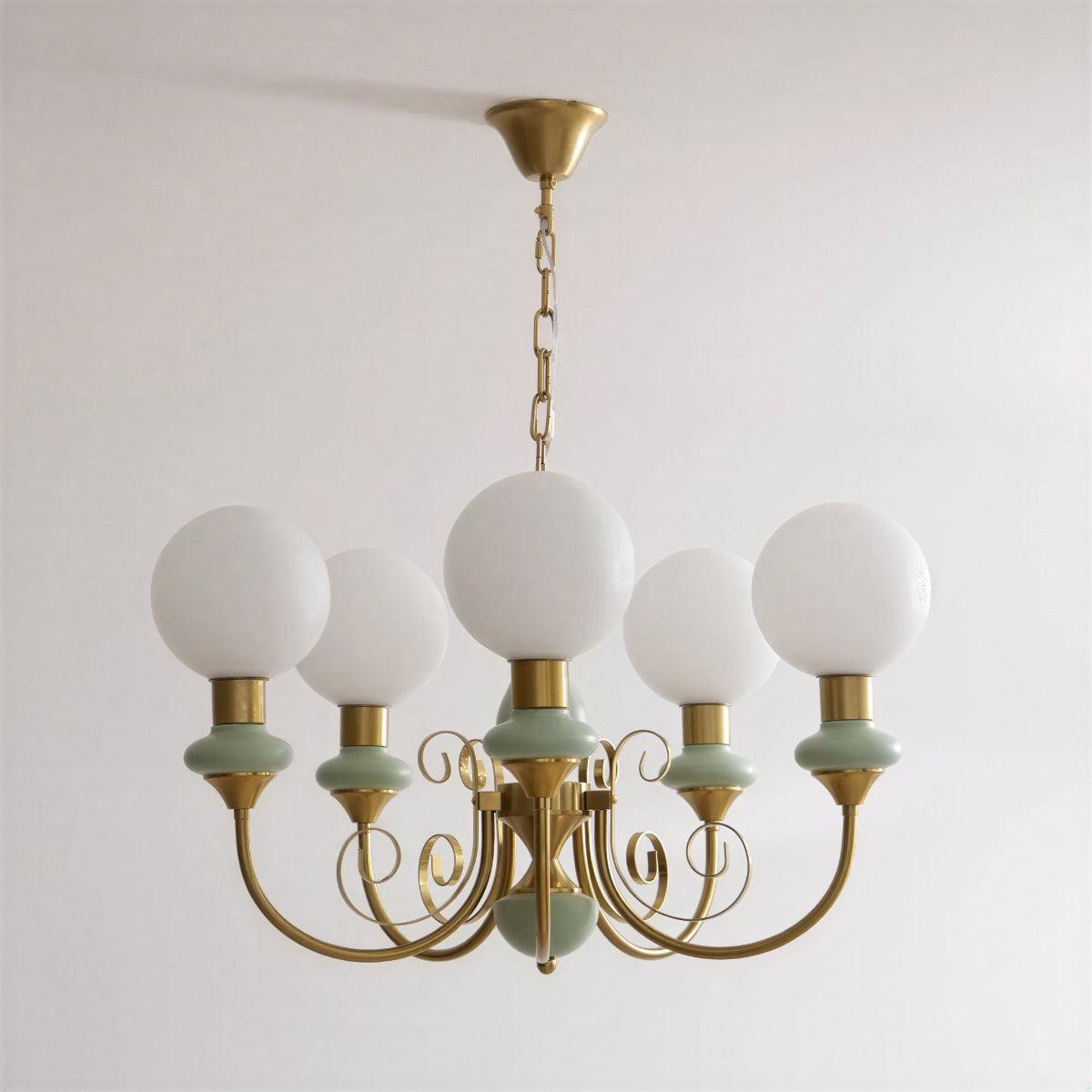 Lampadario Moderno con Design a Globo in Vetro