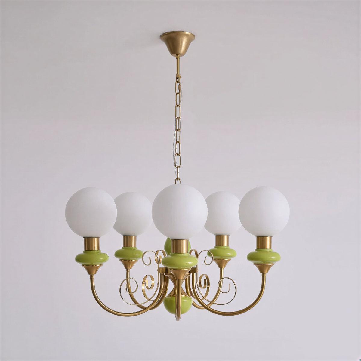 Lampadario Moderno con Design a Globo in Vetro