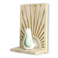 SunBeam Shelf – Mensola in Legno a Forma di Raggio di Sole Boho per Piante e Decorazioni