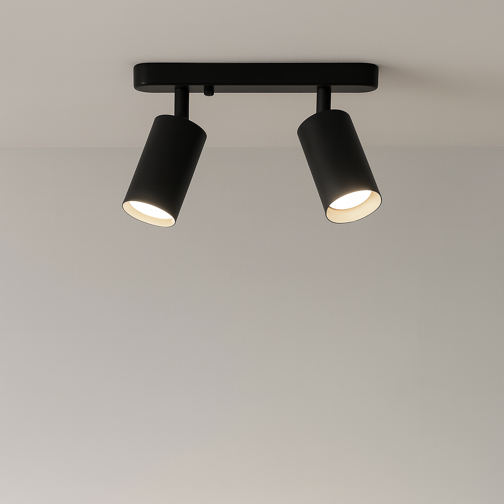 Faretto da soffitto regolabile a doppia testa