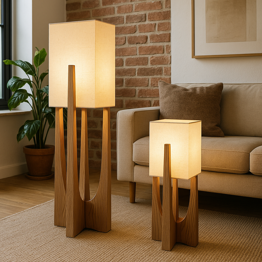 Kanso | Lampada da Terra Minimalista Wabi-Sabi con Luce Ambientale Morbida