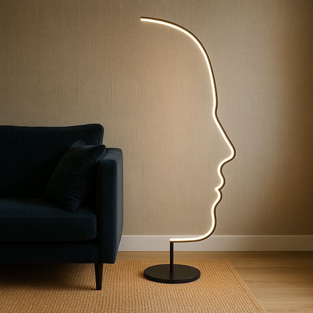 Mono | Lampada da Terra LED Minimalista con Contorno Facciale