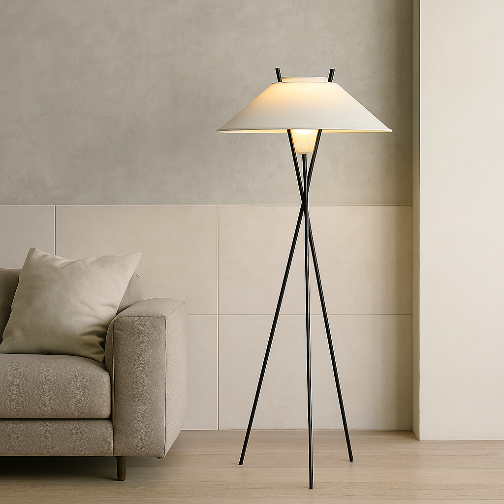 Lampada da Terra Moderno con Ombra in Tessuto – Jubilee