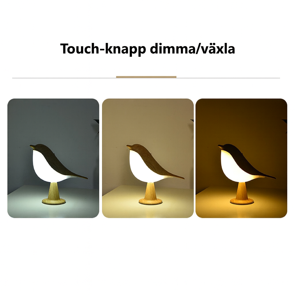 Uccello Lumi - Lampada da tavolo elegante con motivo di uccello e illuminazione LED – Illuminazione d'arredo elegante per ogni stanza