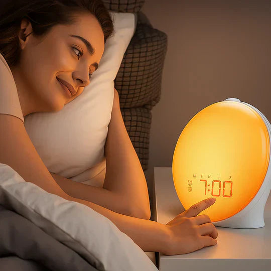 Lampada Sole di Risveglio Sveglia | Graduale Luce dell'Alba & Suoni Personalizzabili per Mattine Delicate