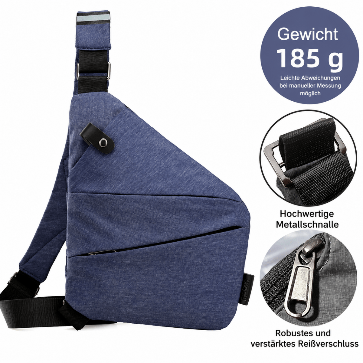 TRAVGUARD – Borsa a tracolla antitaccheggio con protezione RFID e design idrorepellente