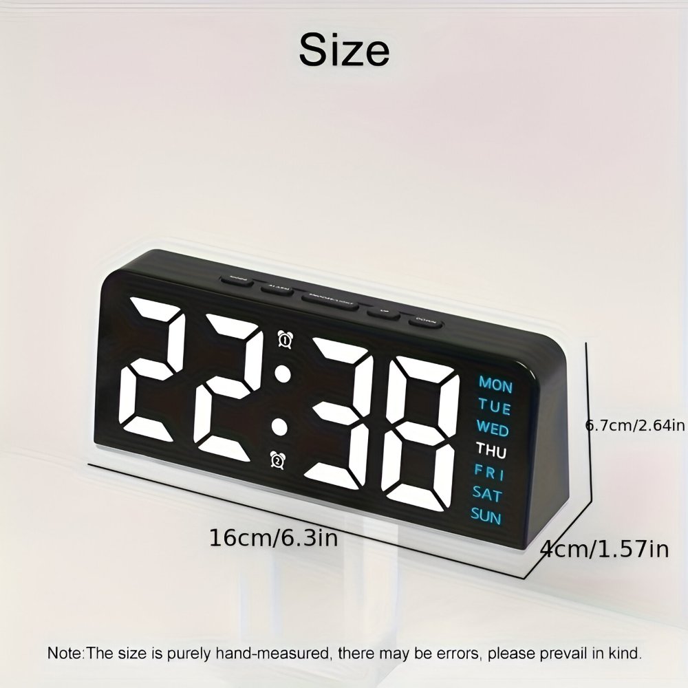 LumiRipple – Orologio Sveglia LED Moderno e Silenzioso in Design Irregolare