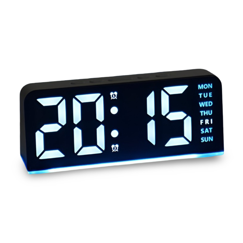 LumiRipple – Orologio Sveglia LED Moderno e Silenzioso in Design Irregolare