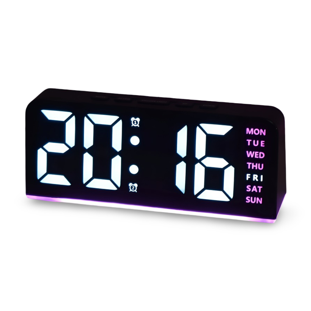 LumiRipple – Orologio Sveglia LED Moderno e Silenzioso in Design Irregolare