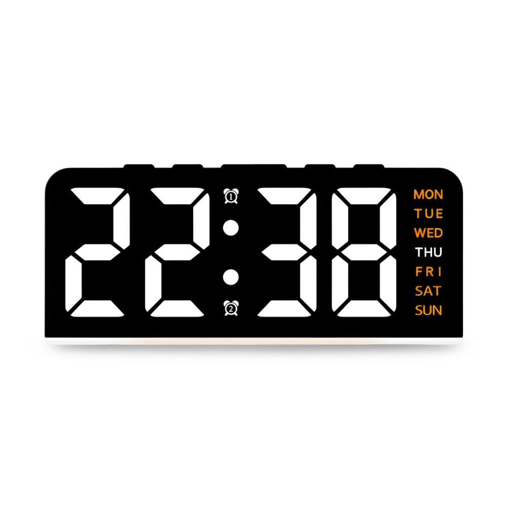 LumiRipple – Orologio Sveglia LED Moderno e Silenzioso in Design Irregolare