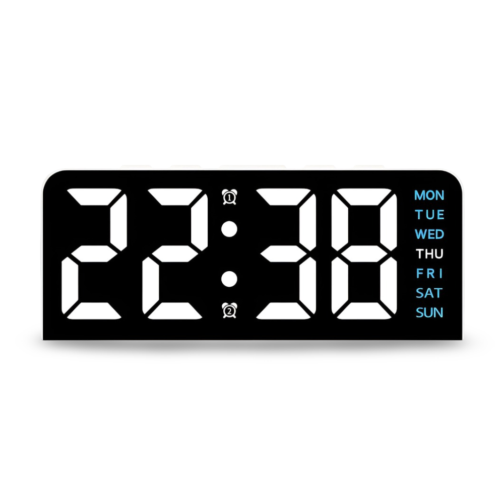 LumiRipple – Orologio Sveglia LED Moderno e Silenzioso in Design Irregolare