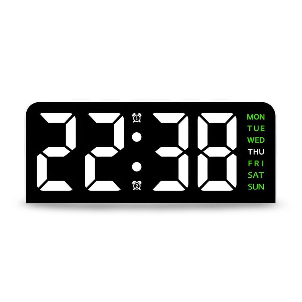 LumiRipple – Orologio Sveglia LED Moderno e Silenzioso in Design Irregolare
