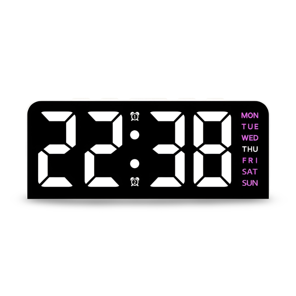 LumiRipple – Orologio Sveglia LED Moderno e Silenzioso in Design Irregolare