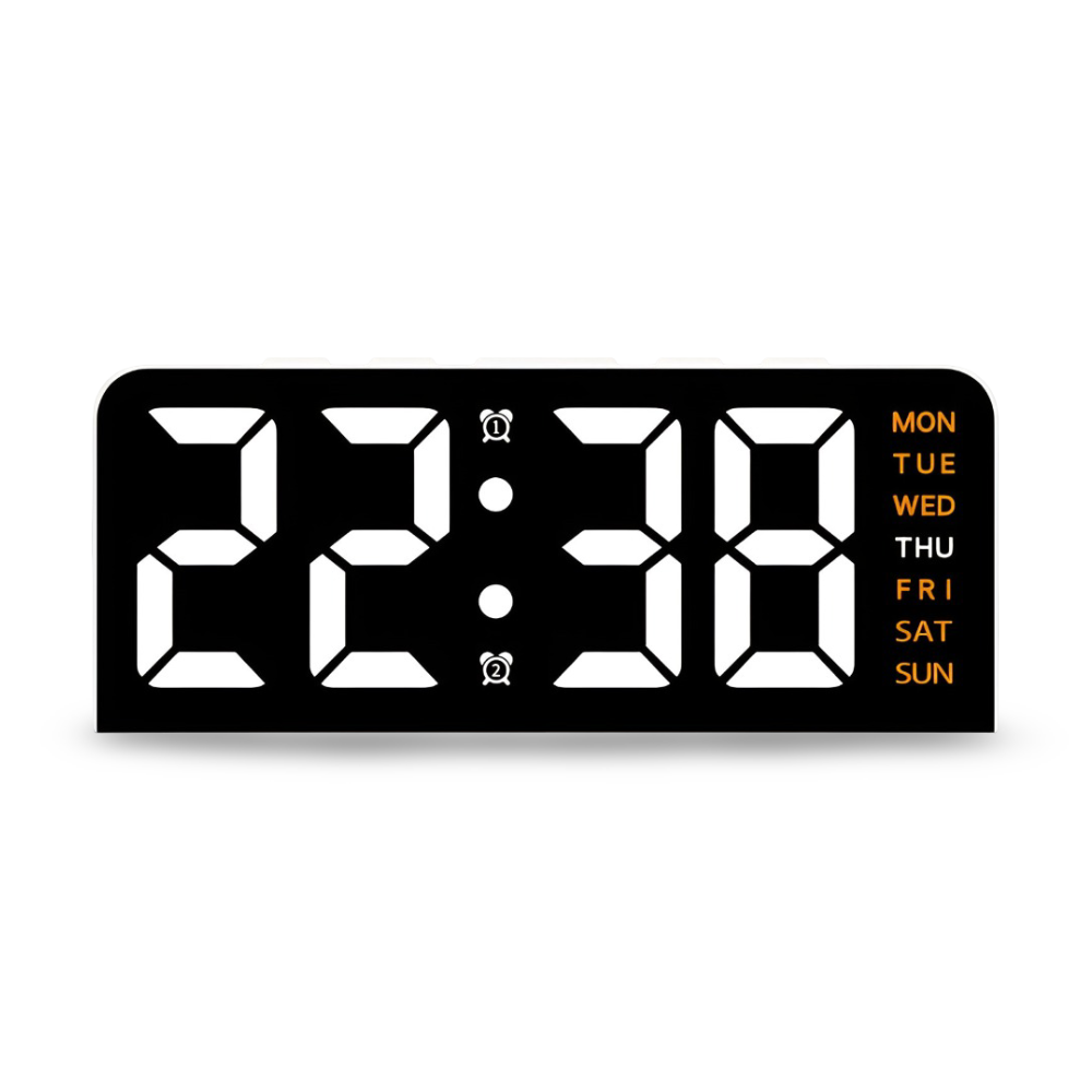 LumiRipple – Orologio Sveglia LED Moderno e Silenzioso in Design Irregolare