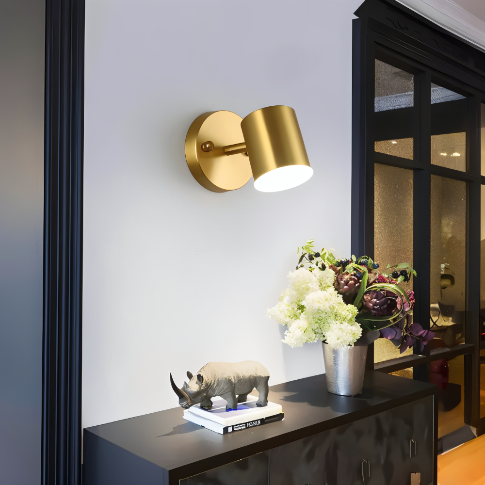 LumaCast – Applique Murale Cylindrique en Fer pour Intérieur | Projecteur LED au Design Moderne