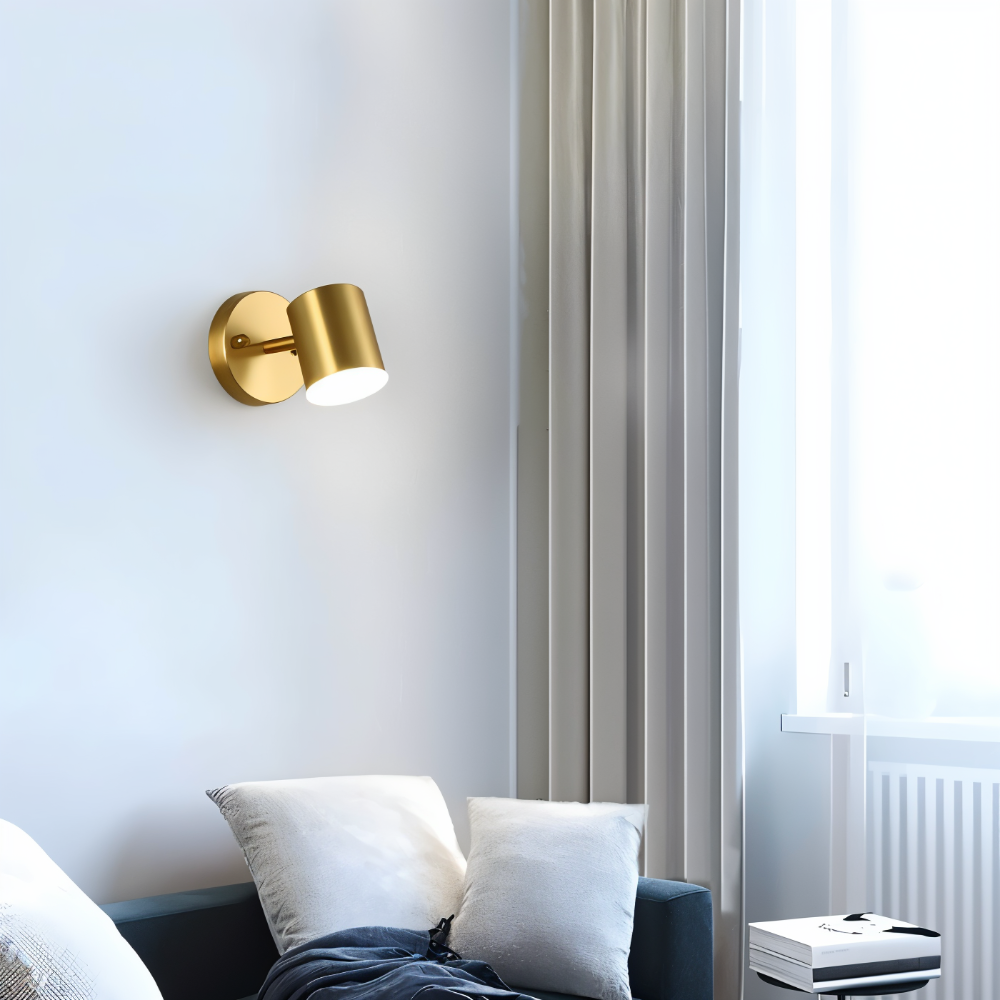LumaCast – Applique Murale Cylindrique en Fer pour Intérieur | Projecteur LED au Design Moderne