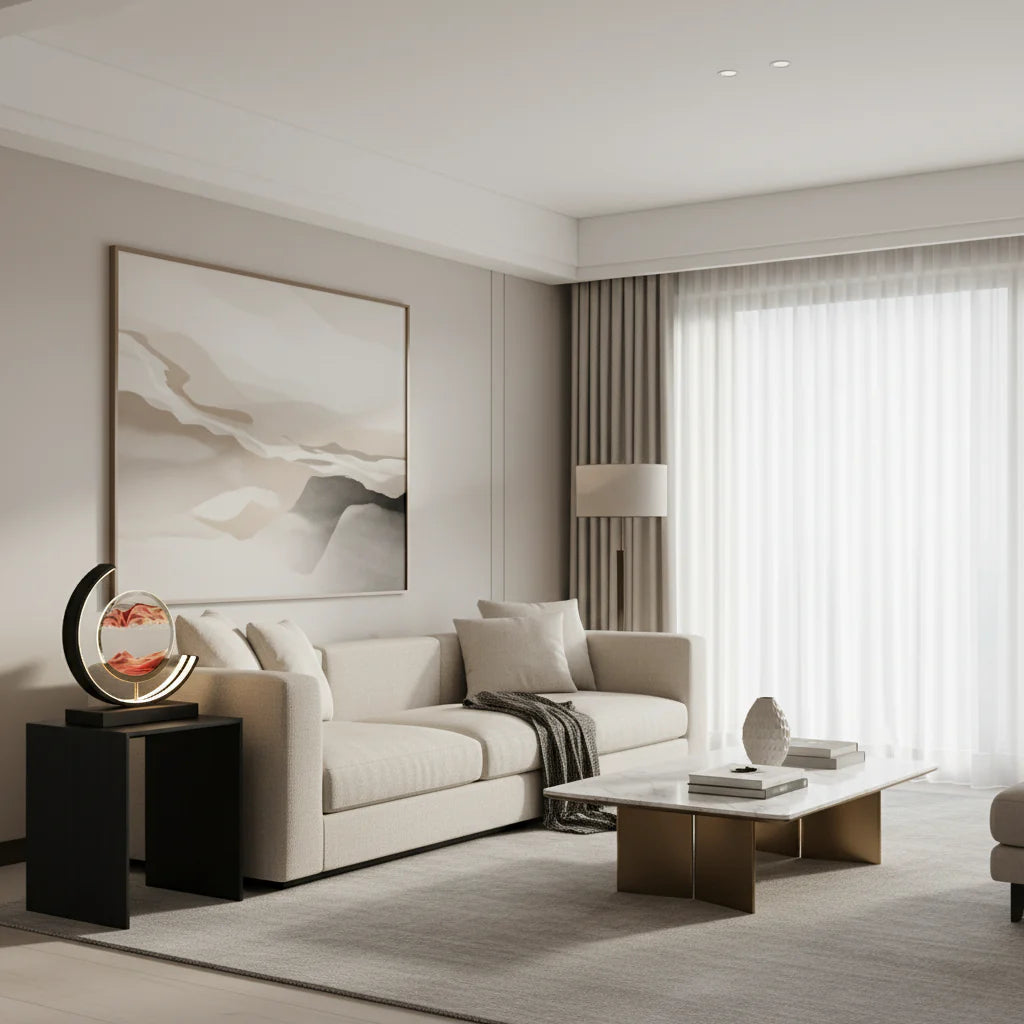 Lampada di Sabbia Dimmerabile con LED e Telecomando – Illuminazione Rilassante