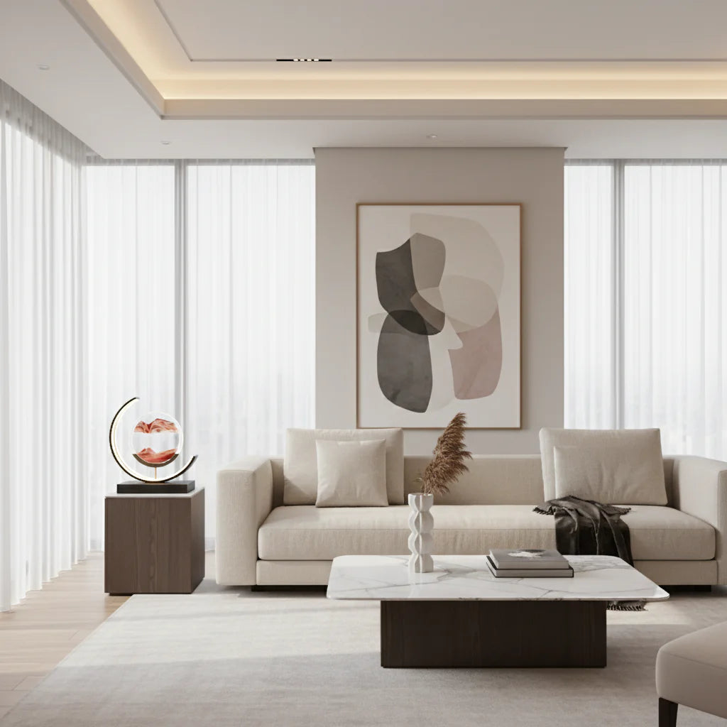 Lampada di Sabbia Dimmerabile con LED e Telecomando – Illuminazione Rilassante