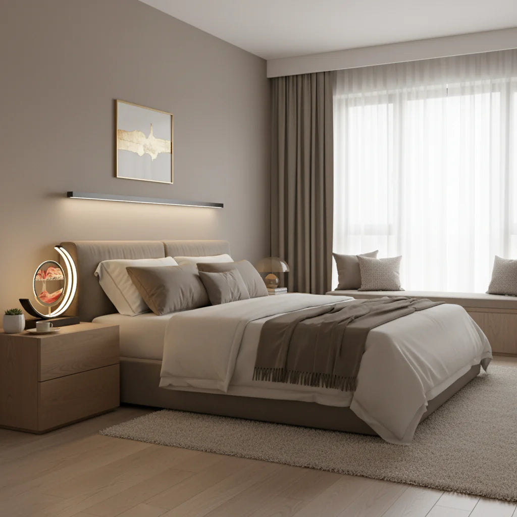 Lampada di Sabbia Dimmerabile con LED e Telecomando – Illuminazione Rilassante
