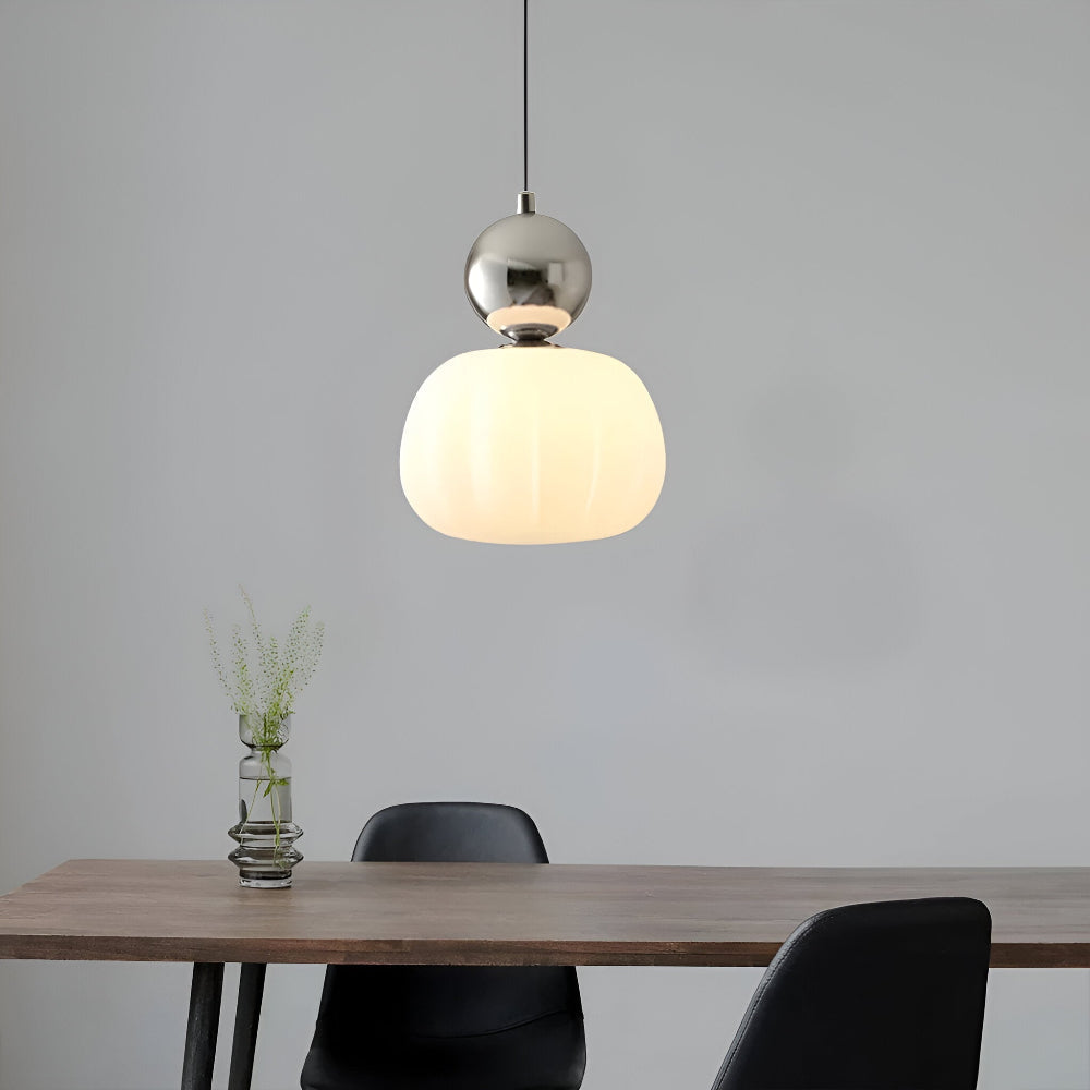 Crémura – Lampada a sospensione Art Deco classica in crema e metallo