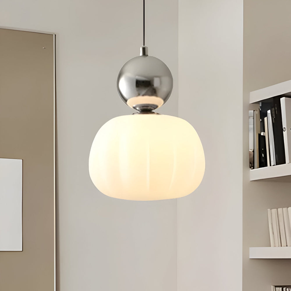 Crémura – Lampada a sospensione Art Deco classica in crema e metallo