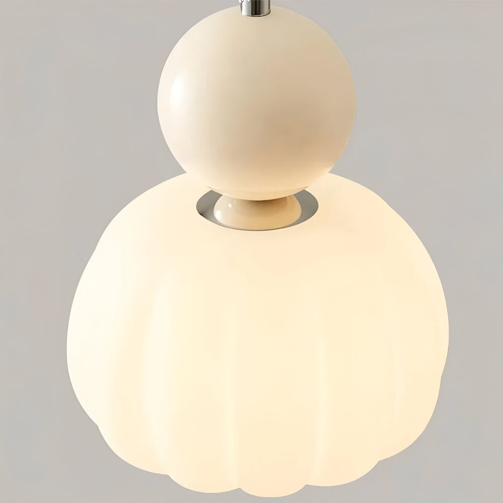 Crémura – Lampada a sospensione Art Deco classica in crema e metallo