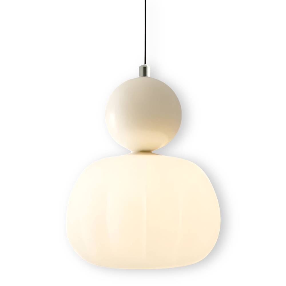 Crémura – Lampada a sospensione Art Deco classica in crema e metallo
