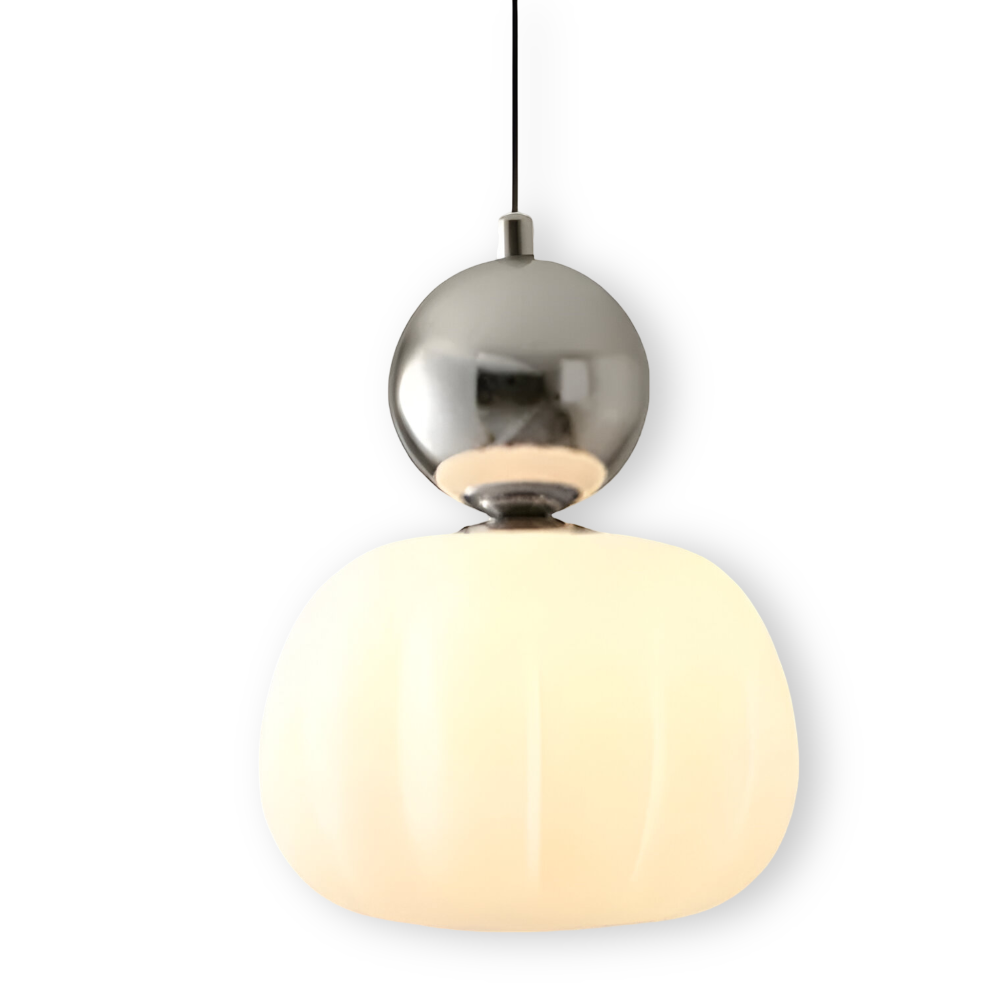 Crémura – Lampada a sospensione Art Deco classica in crema e metallo