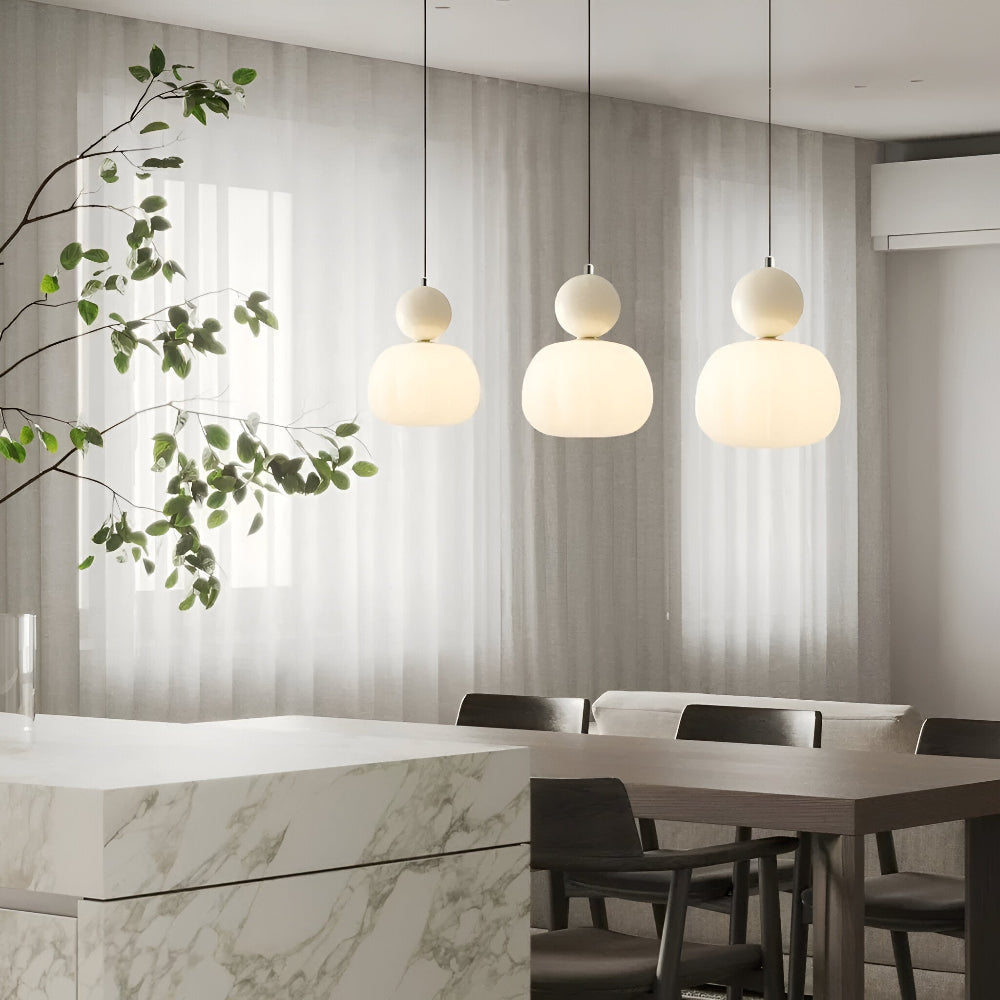 Crémura – Lampada a sospensione Art Deco classica in crema e metallo