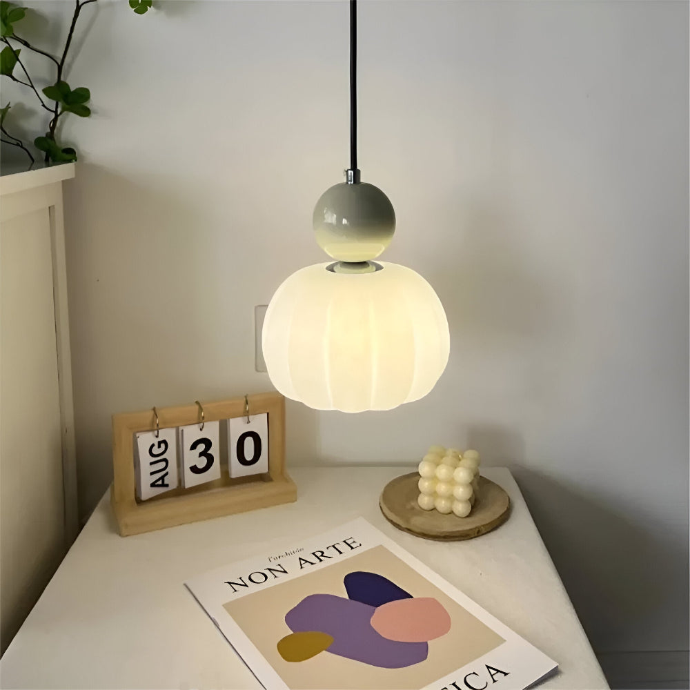 Crémura – Lampada a sospensione Art Deco classica in crema e metallo