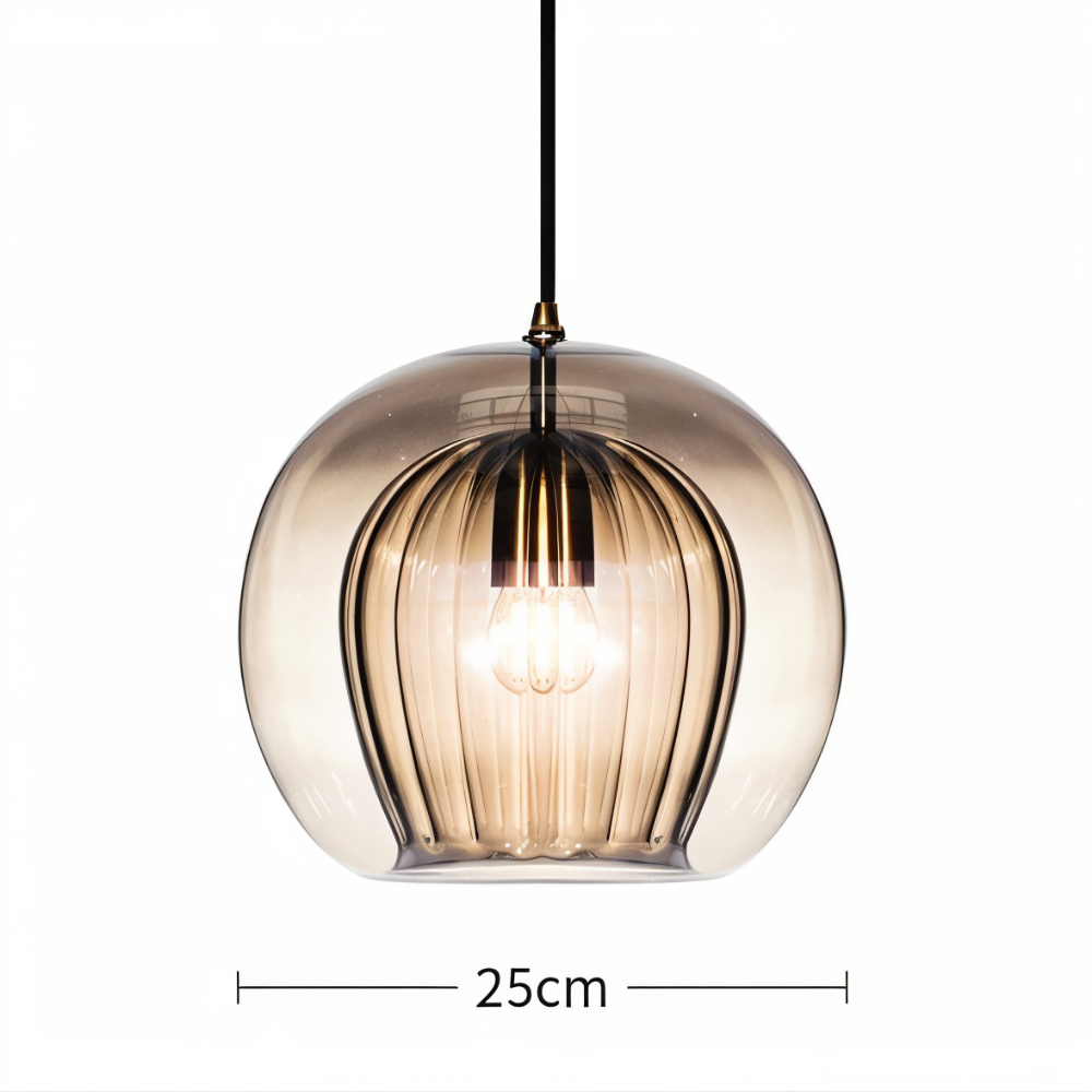 Clairvéa – Lampada a sospensione a forma di globo con eleganza vintage